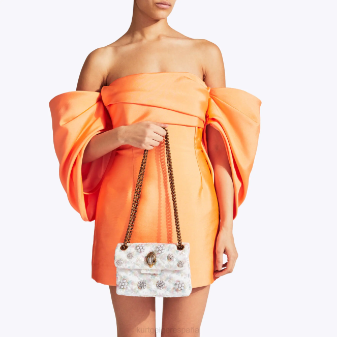 Kurt Geiger mujer Tela de Londres mini Kensington 2LPR39 | bolsas blanco